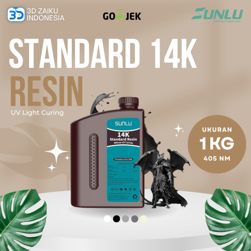 SUNLU 14K Standard Resin 1 KG 405 nm UV Light Curing LCD DLP MSLA 3D Printer
